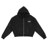 Fleece Zip-Up Boxy Hoodie