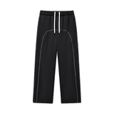 Contrast-Stitched Fleece Sweatpants