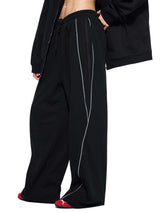 Reflection Striped Straight-Leg Sweatpants