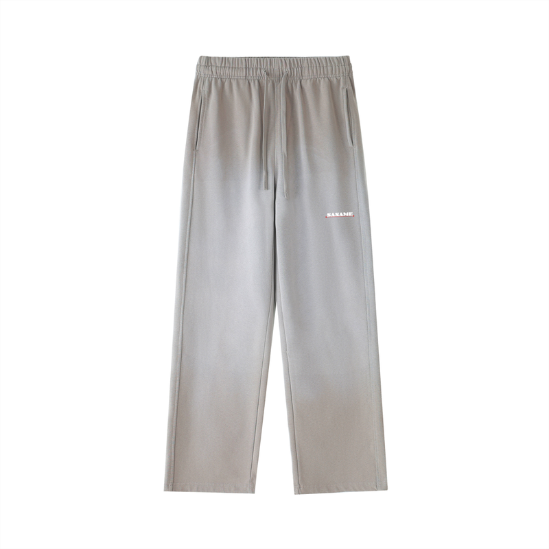 Vintage Washed Gradient Straight-Leg Sweatpants