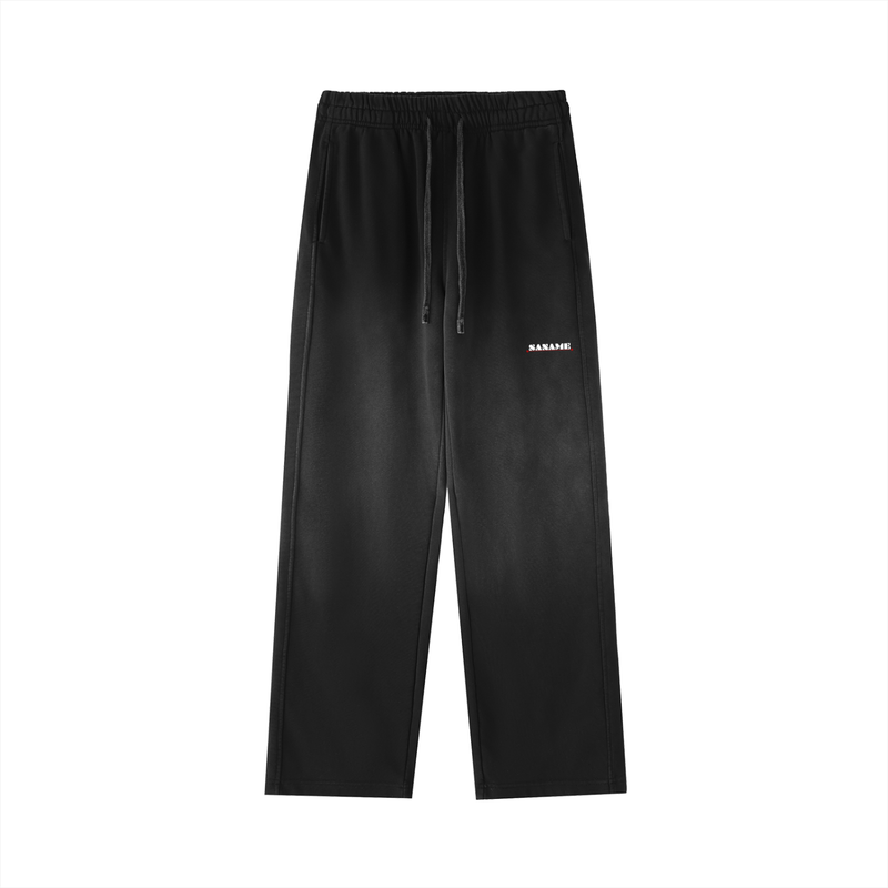 Vintage Washed Gradient Straight-Leg Sweatpants