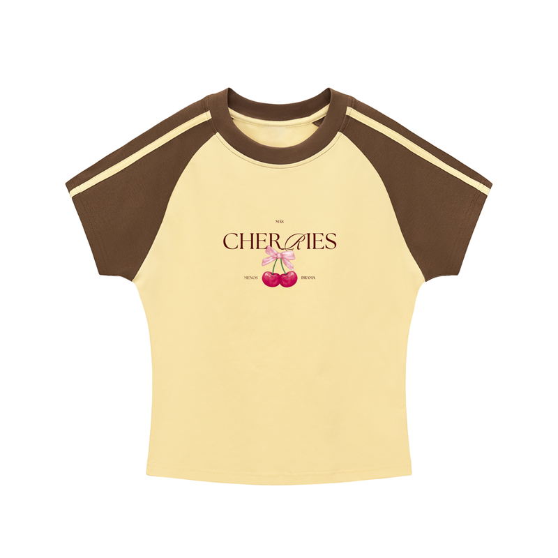 Contrast Stripes Bodycon Raglan  Sleeve T-Shirt