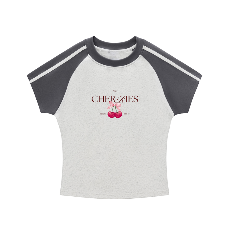 Contrast Stripes Bodycon Raglan  Sleeve T-Shirt