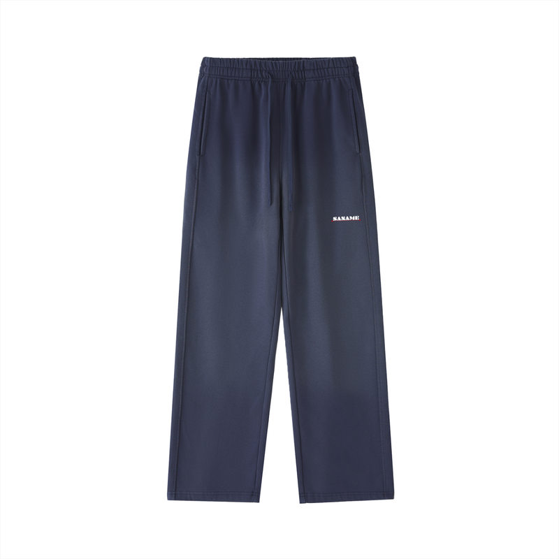 Vintage Washed Gradient Straight-Leg Sweatpants