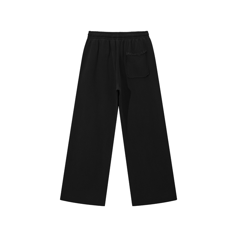 Snow Washed Raw Edge Sweatpants