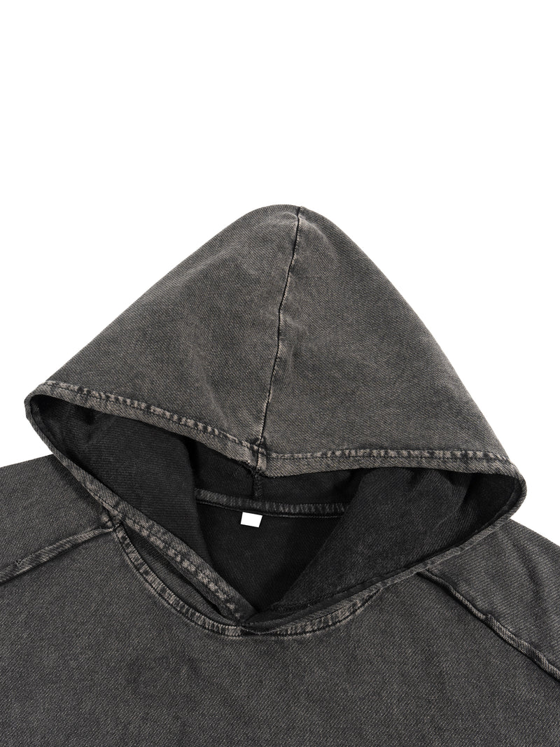 Snow Washed Boxy Hooded Tank Top