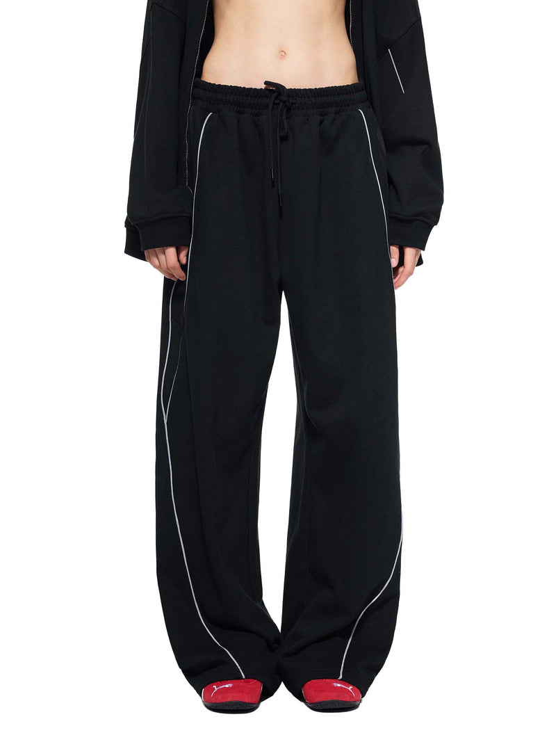 Reflection Striped Straight-Leg Sweatpants